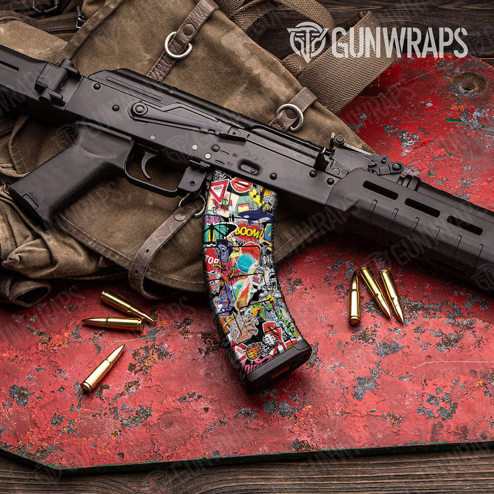 AK 47 Mag Sticker Bomb Color Gun Skin Vinyl Wrap
