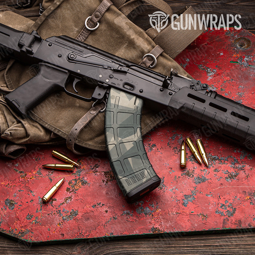 AK 47 Mag Shattered Army Camo Gun Skin Vinyl Wrap