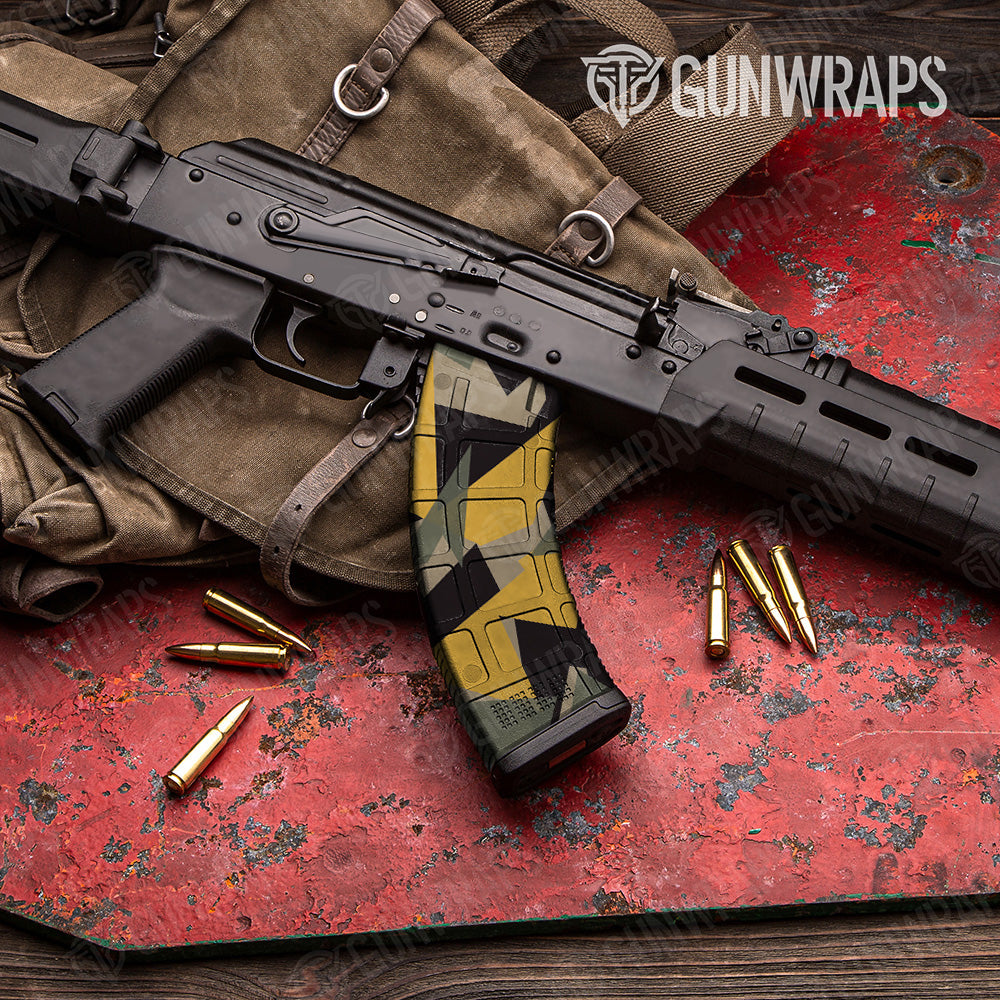 AK 47 Mag Shattered Militant Red Camo Gun Skin Vinyl Wrap