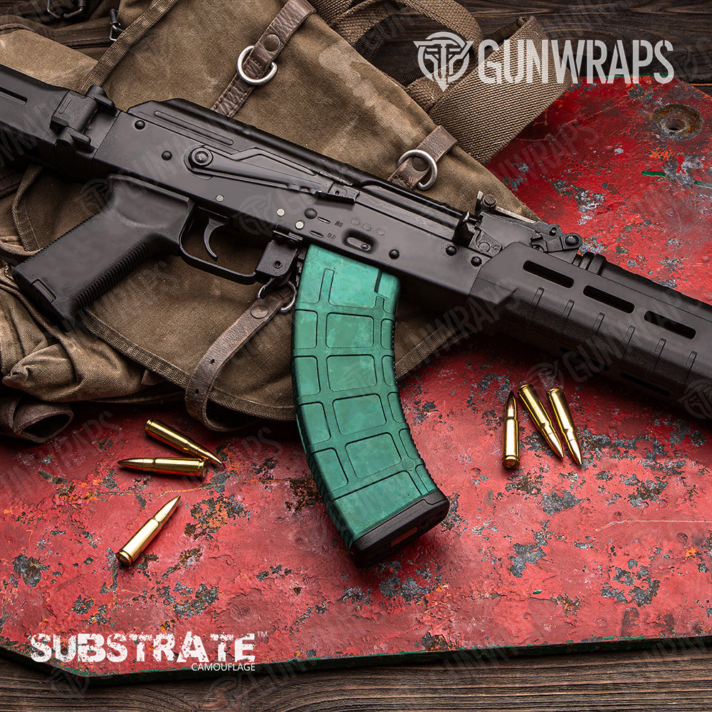 AK 47 Mag Substrate Saltwater Camo Gun Skin Vinyl Wrap Film