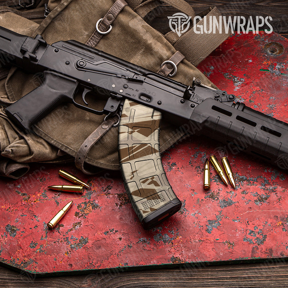 AK 47 Mag Sharp Desert Camo Gun Skin Vinyl Wrap