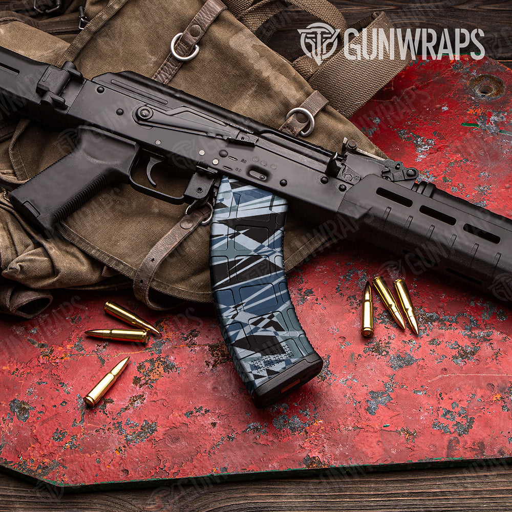 AK 47 Mag Sharp Navy Camo Gun Skin Vinyl Wrap Online Sale