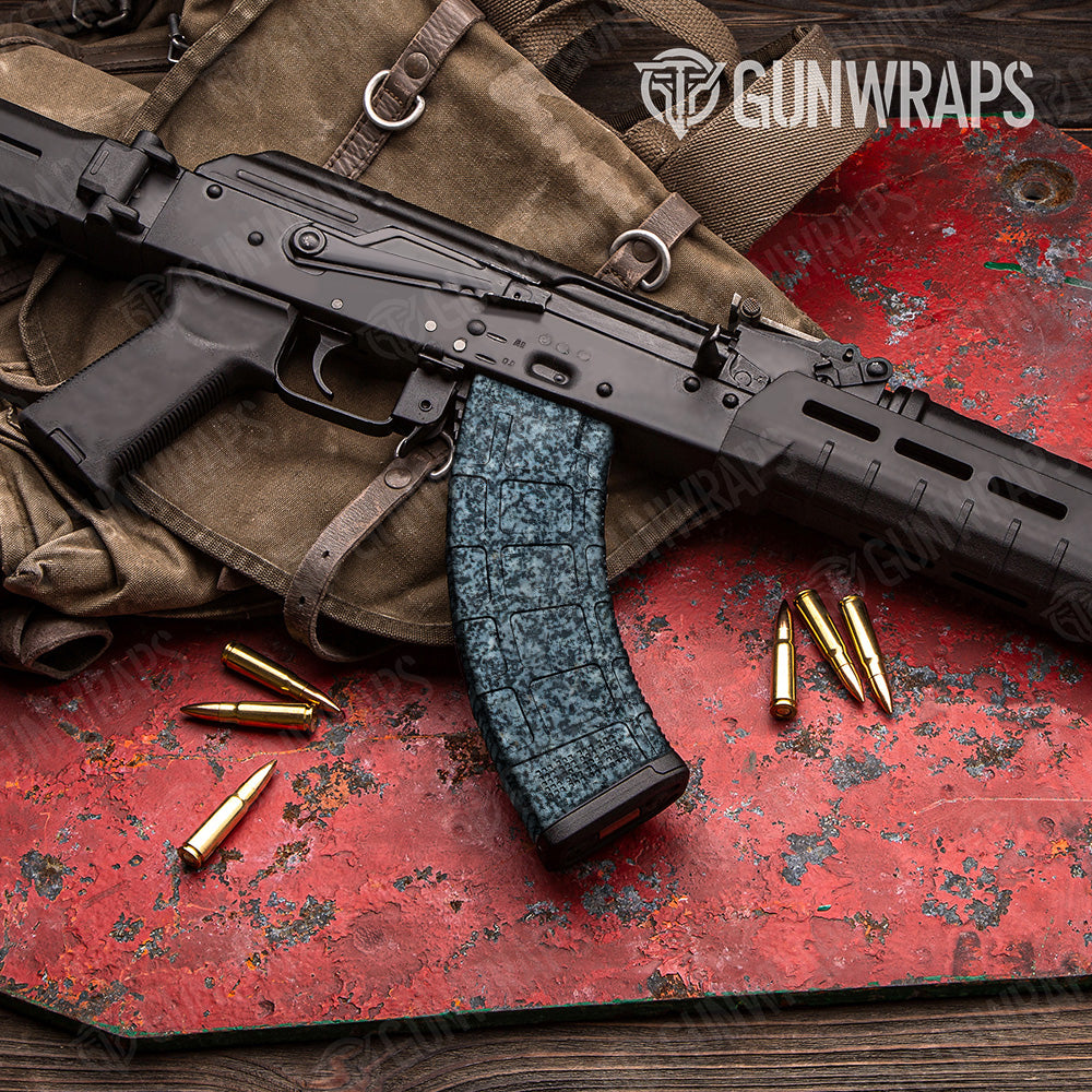 AK 47 Mag Stone Blue Pearl Granite Gun Skin Vinyl Wrap