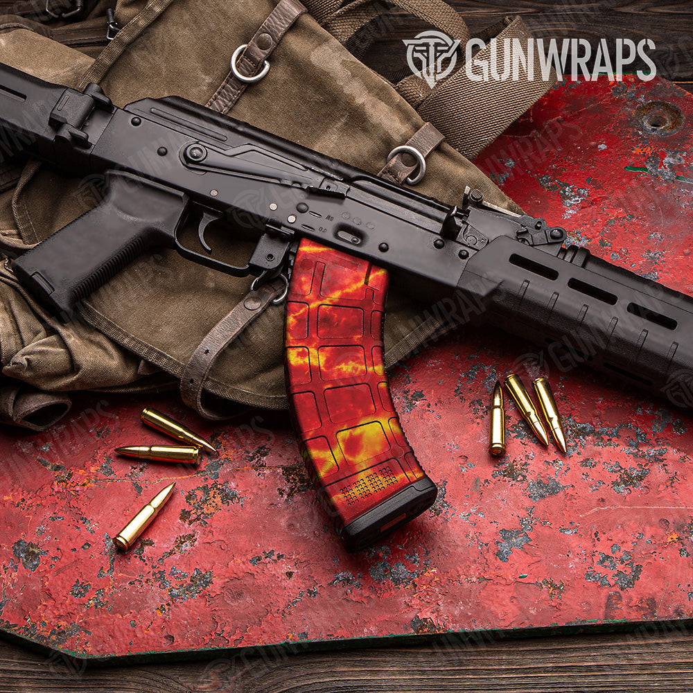 AK 47 Mag Stone Magma Marble Gun Skin Vinyl Wrap Supply