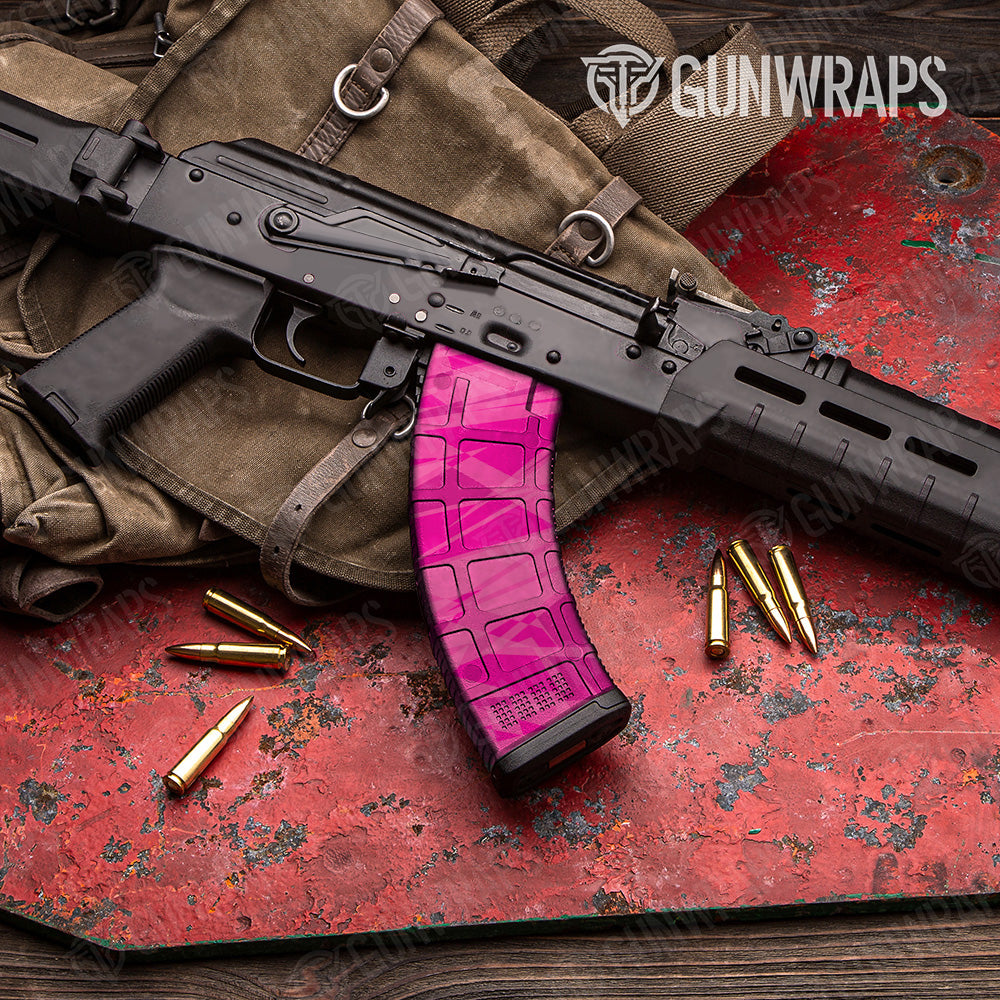 AK 47 Mag Sharp Elite Magenta Camo Gun Skin Vinyl Wrap