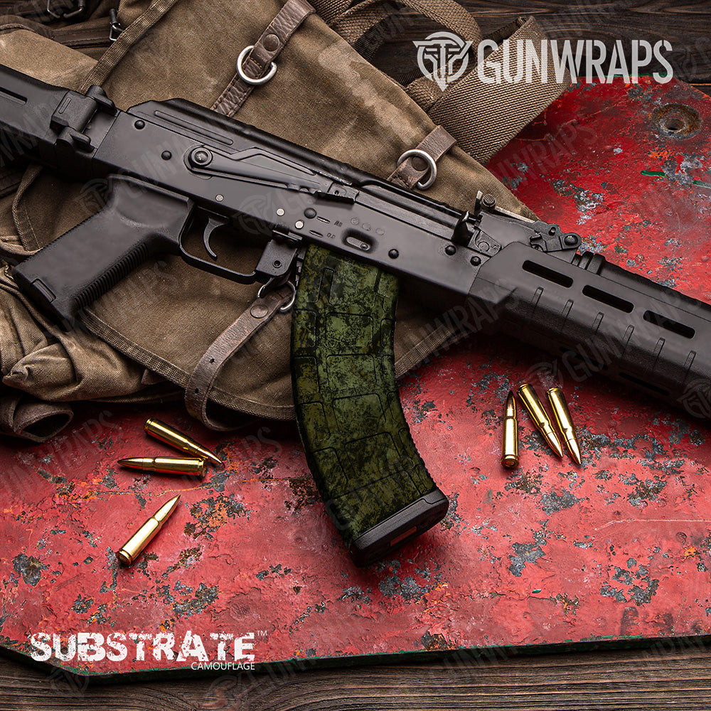 AK 47 Mag Substrate Shadowbark Camo Gun Skin Vinyl Wrap Film