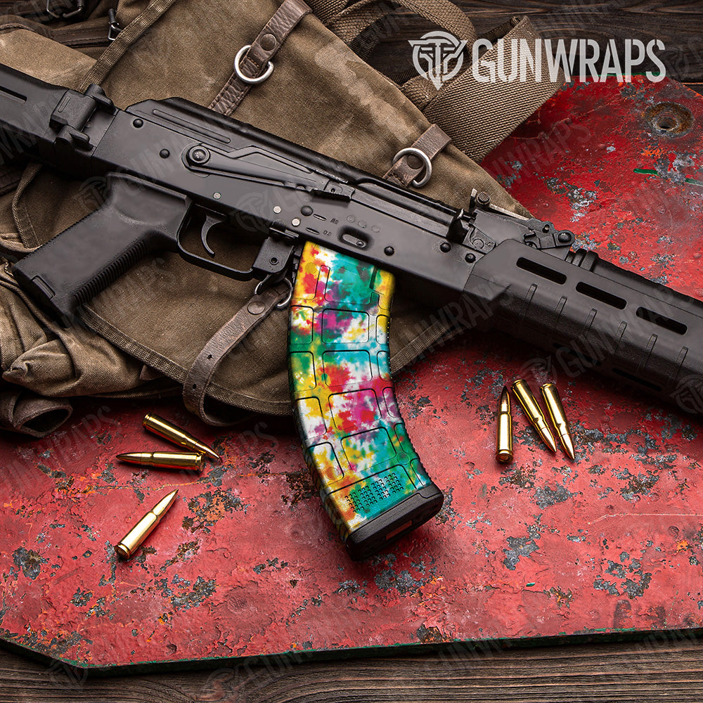AK 47 Mag Tie Dye Jungle Fever Gun Skin Vinyl Wrap Fashion