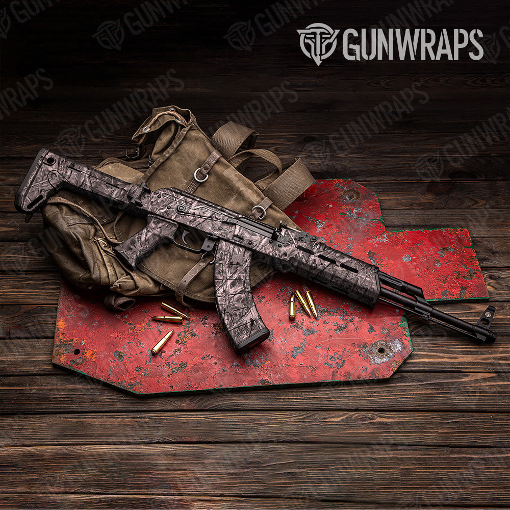 AK 47 Nature Vintage Woodland Camo Gun Skin Vinyl Wrap