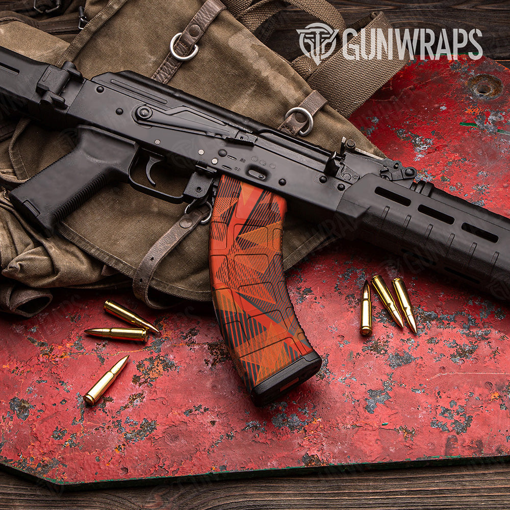 AK 47 Mag Trigon Elite Orange Gun Skin Vinyl Wrap