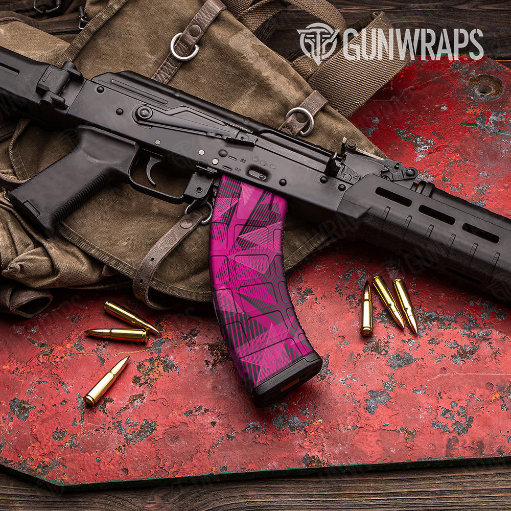 AK 47 Mag Trigon Elite Magenta Gun Skin Vinyl Wrap