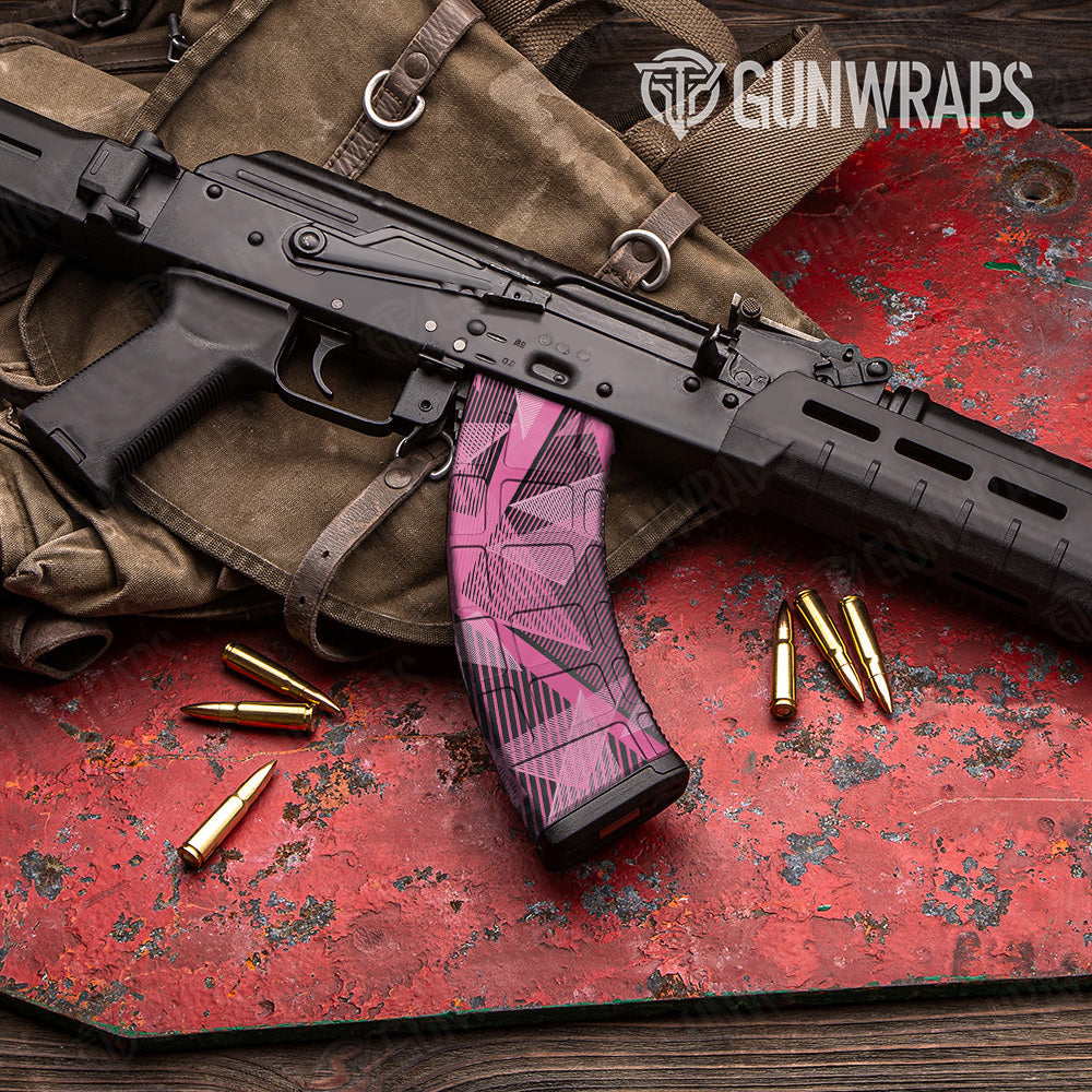 AK 47 Mag Trigon Elite Pink Gun Skin Vinyl Wrap