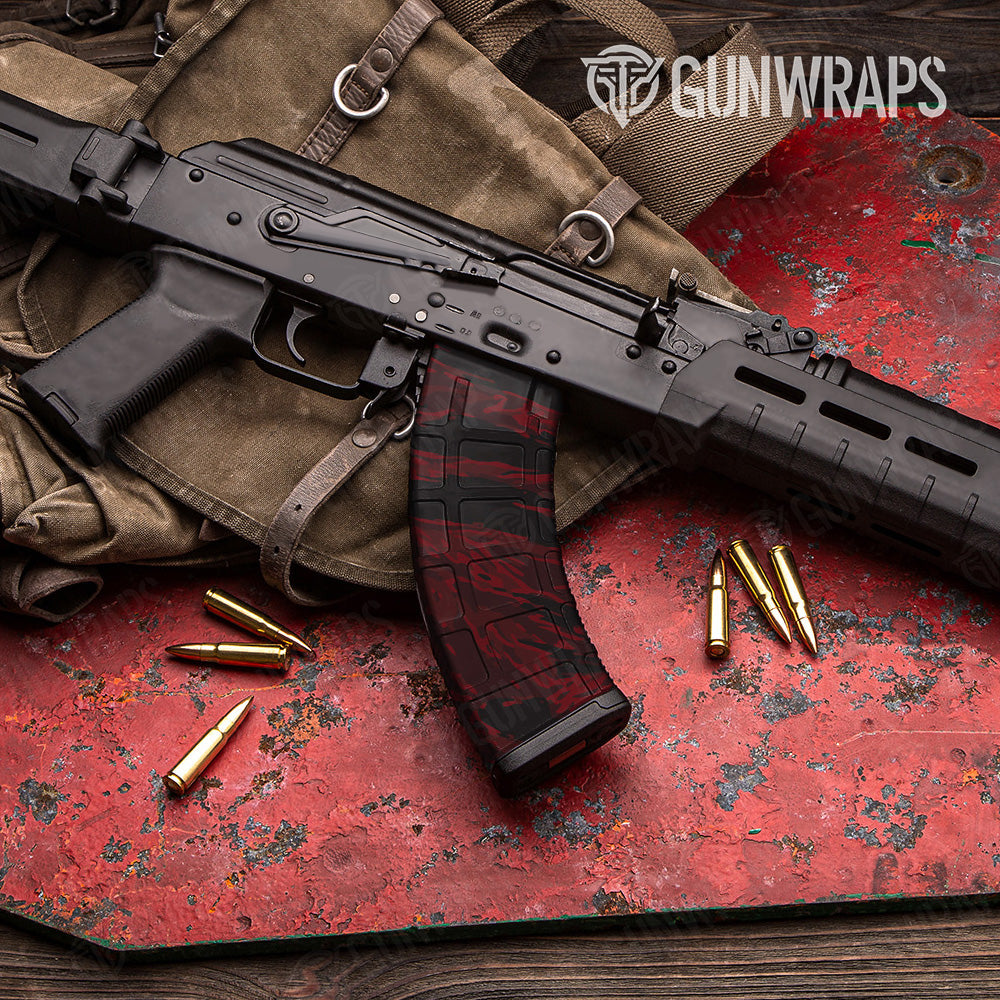 AK 47 Mag Vietnam Tiger Stripe Vampire Red Gun Skin Vinyl Wrap Online Hot Sale