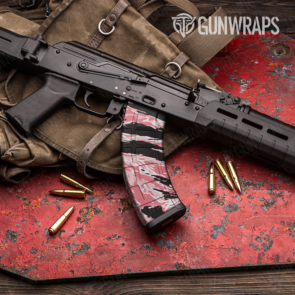 AK 47 Mag Vietnam Tiger Stripe Pink Gun Skin Vinyl Wrap