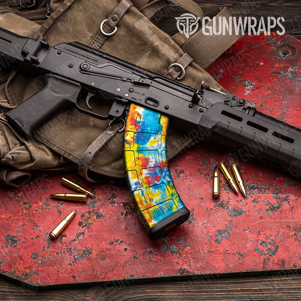 AK 47 Mag Tie Dye Coral Reef Gun Skin Vinyl Wrap