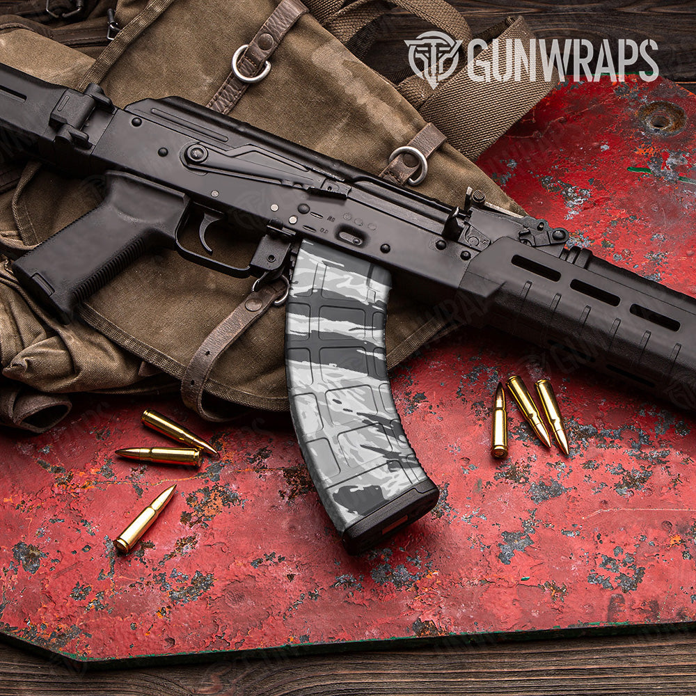 AK 47 Mag Vietnam Tiger Stripe Snow Gun Skin Vinyl Wrap