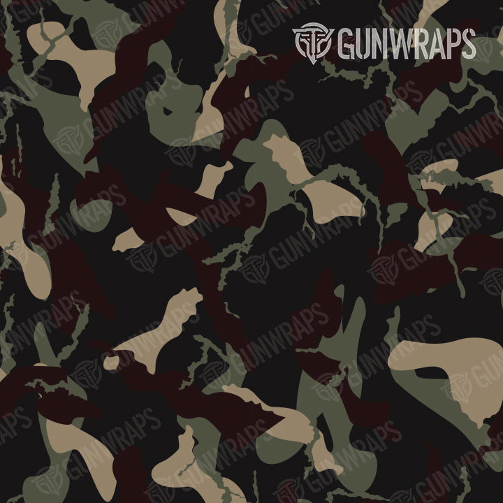 AK 47 Ragged Militant Blood Camo Gun Skin Vinyl Wrap Hot on Sale