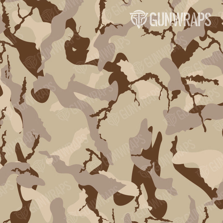 AK 47 Ragged Desert Camo Gun Skin Vinyl Wrap