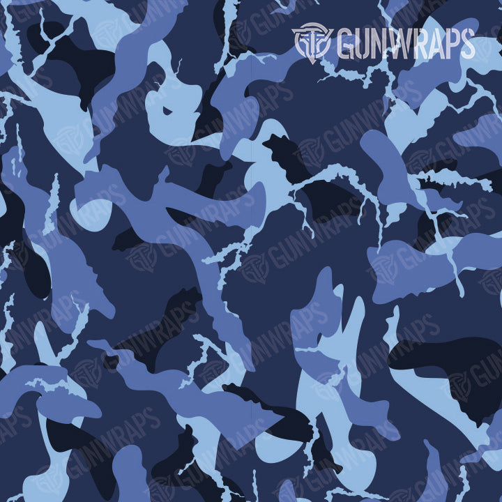 AK 47 Ragged Blue Urban Night Camo Gun Skin Vinyl Wrap