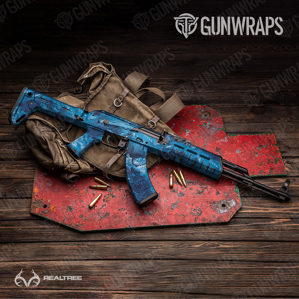 AK 47 Realtree XTREME Dark Blue Camo Gun Skin Vinyl Wrap on Sale