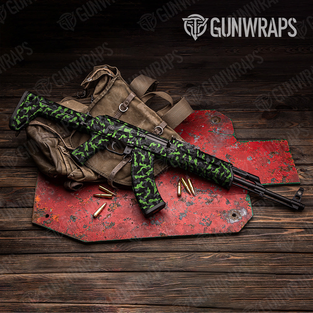 AK 47 Ragged Metro Green Camo Gun Skin Vinyl Wrap