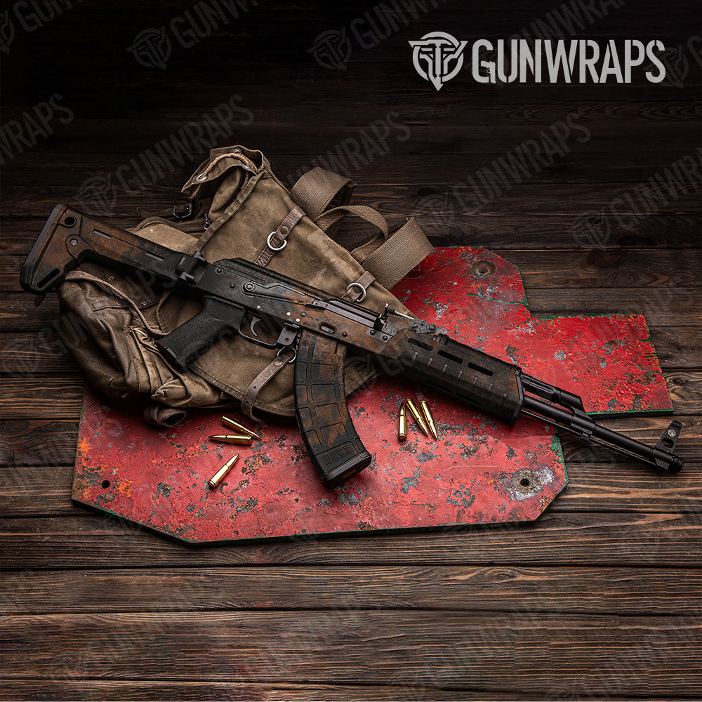 AK 47 Rust Black Gun Skin Vinyl Wrap Sale
