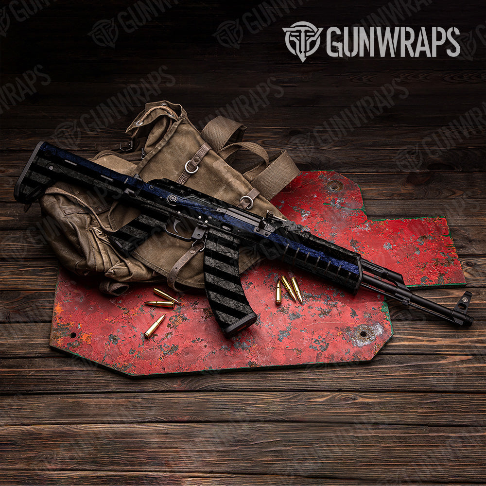 AK 47 Patriotic Police Service Flag Gun Skin Vinyl Wrap