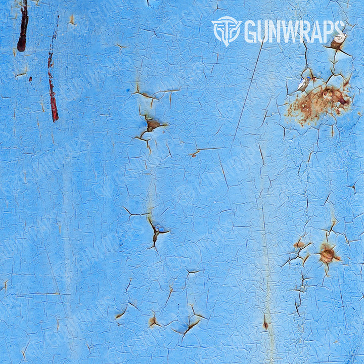 AK 47 Rust 3D Baby Blue Gun Skin Vinyl Wrap