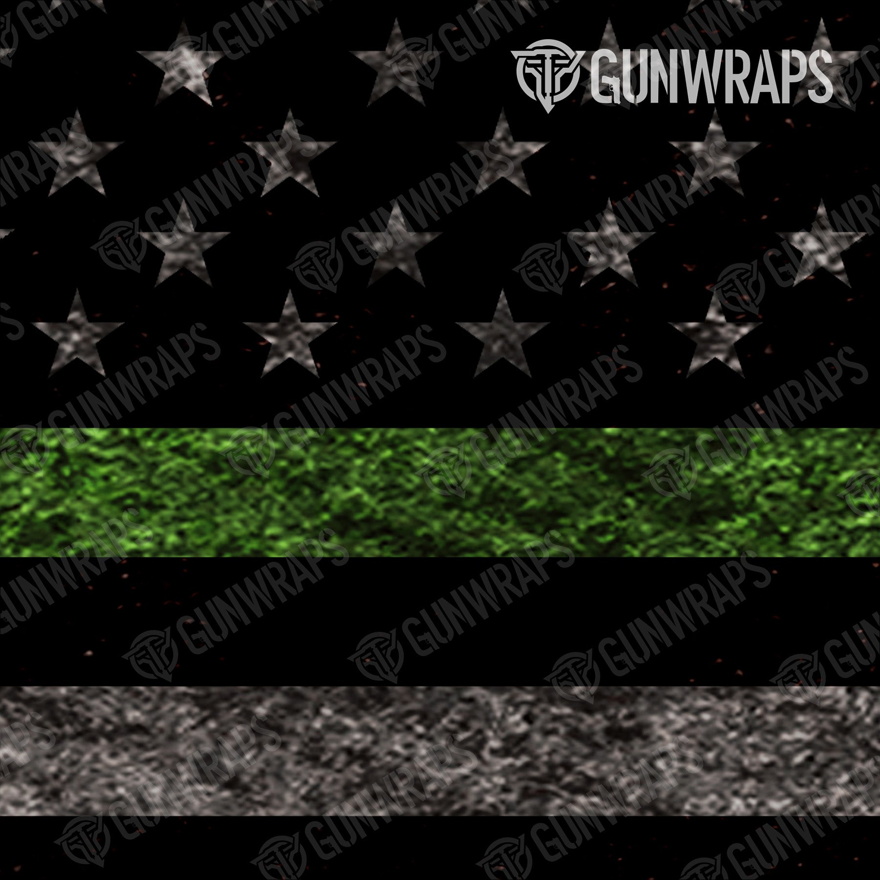 AK 47 Patriotic Green Flag Gun Skin Vinyl Wrap