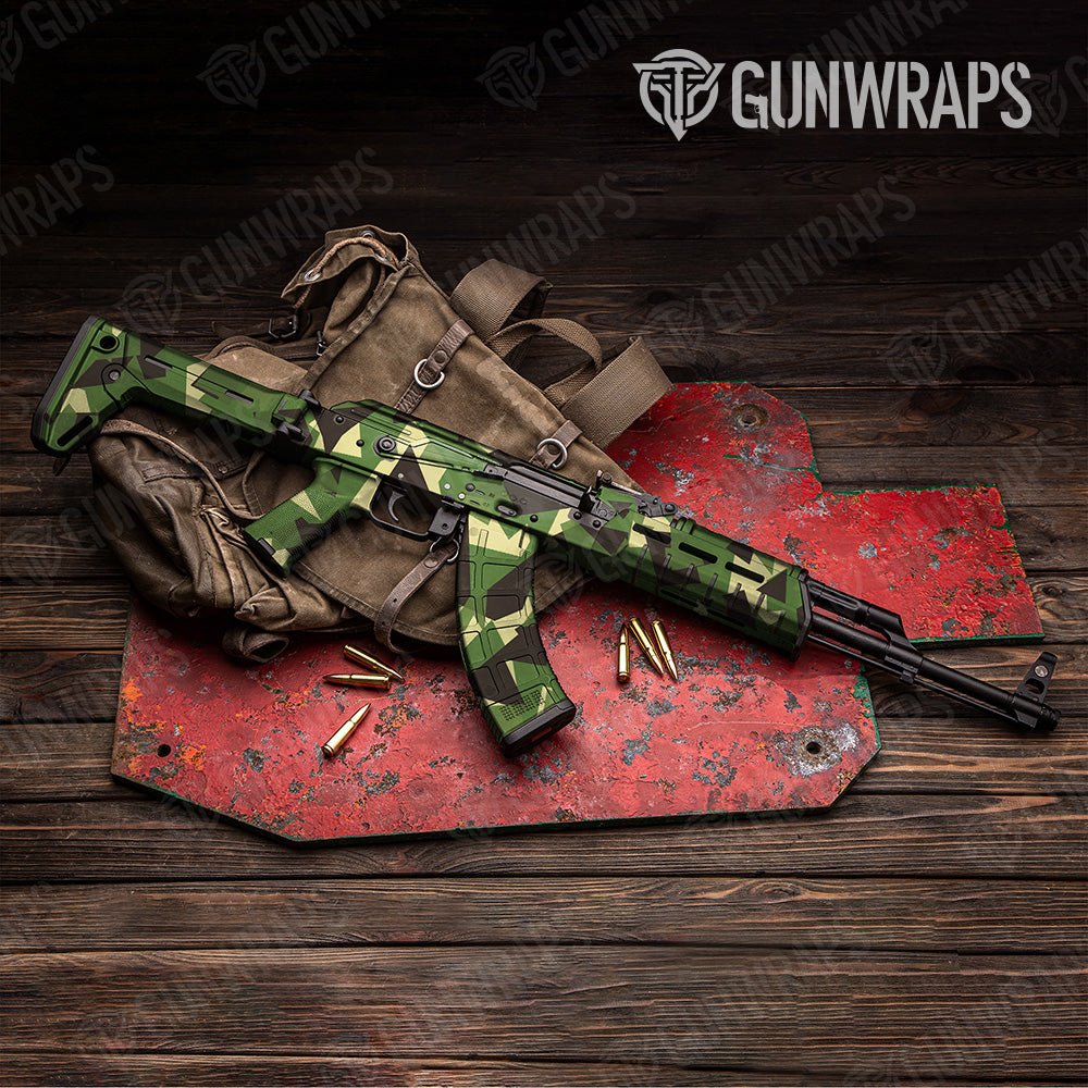 AK 47 Shattered Jungle Camo Gun Skin Vinyl Wrap