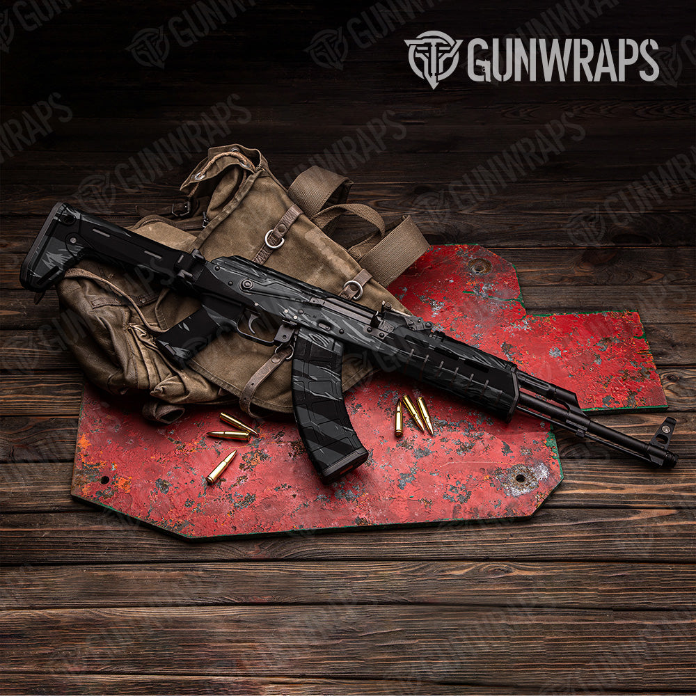 AK 47 Shredded Midnight Camo Gun Skin Vinyl Wrap