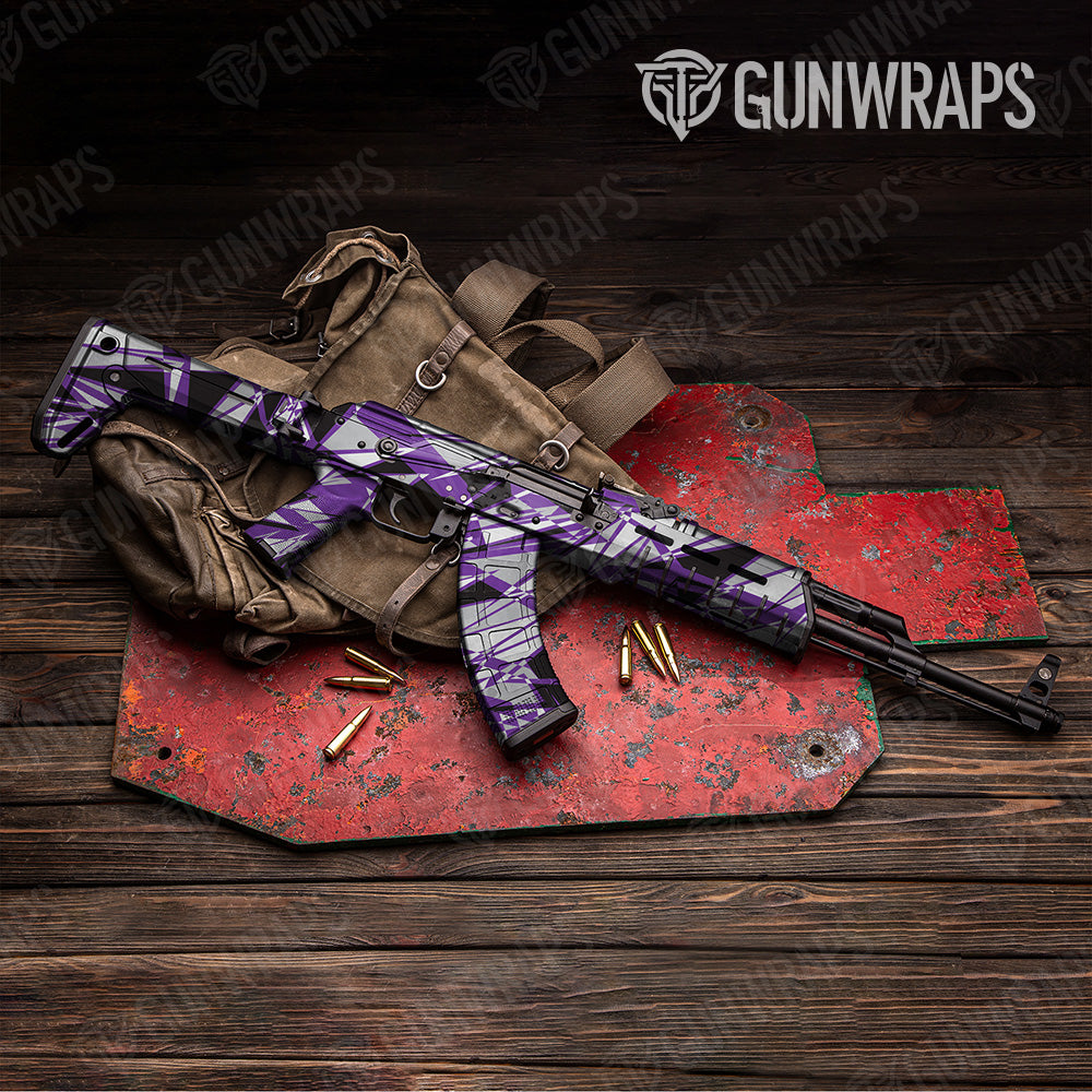 AK 47 Sharp Purple Tiger Camo Gun Skin Vinyl Wrap Online Hot Sale