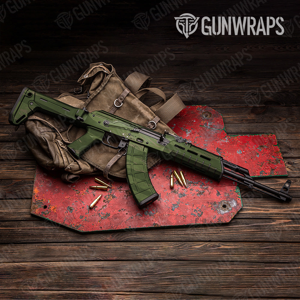 AK 47 Shredded Army Green Camo Gun Skin Vinyl Wrap