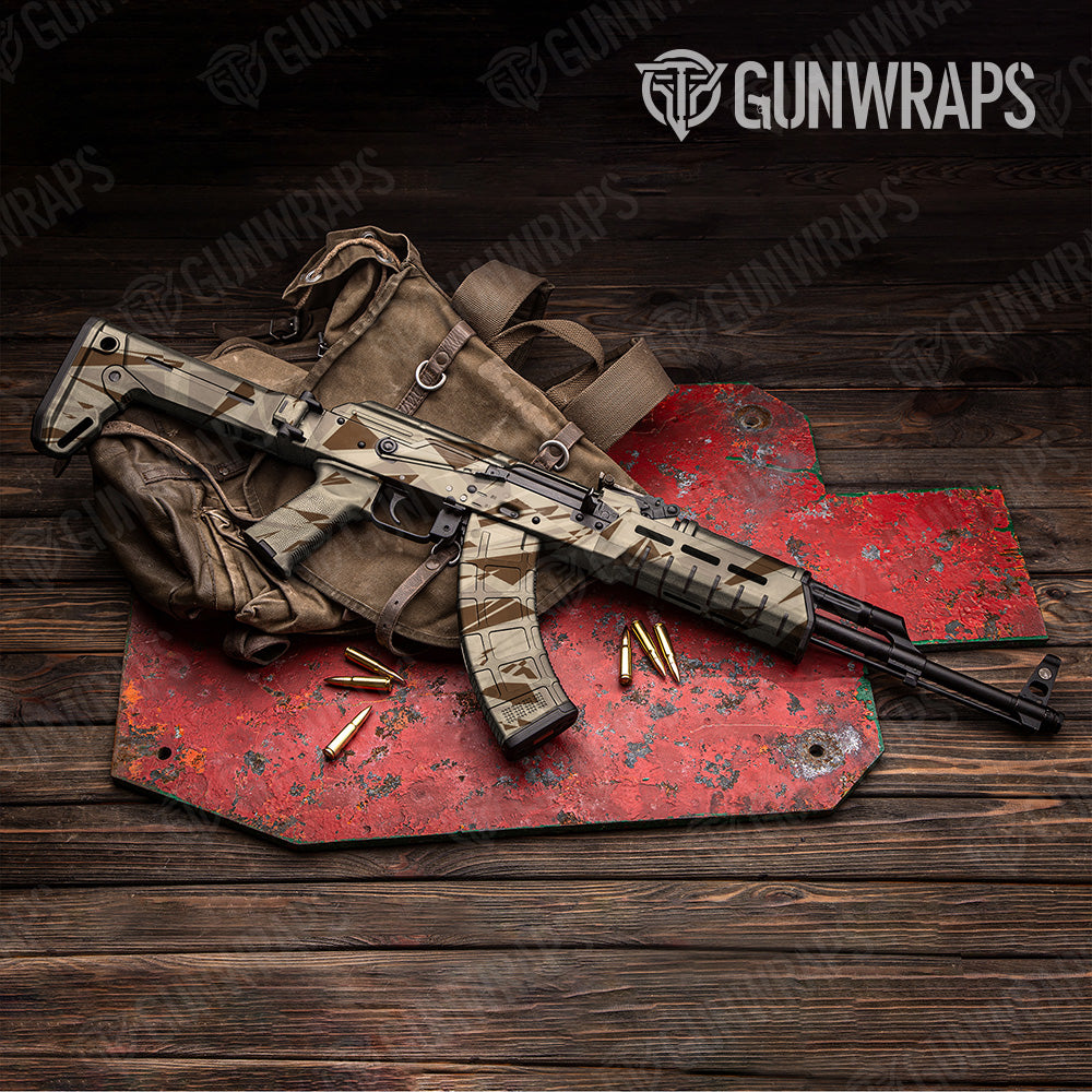 AK 47 Sharp Desert Camo Gun Skin Vinyl Wrap Online now