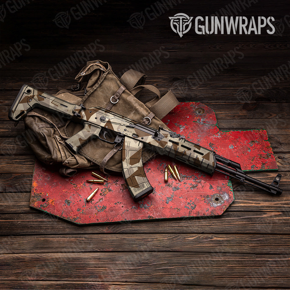 AK 47 Shattered Desert Camo Gun Skin Vinyl Wrap on Sale