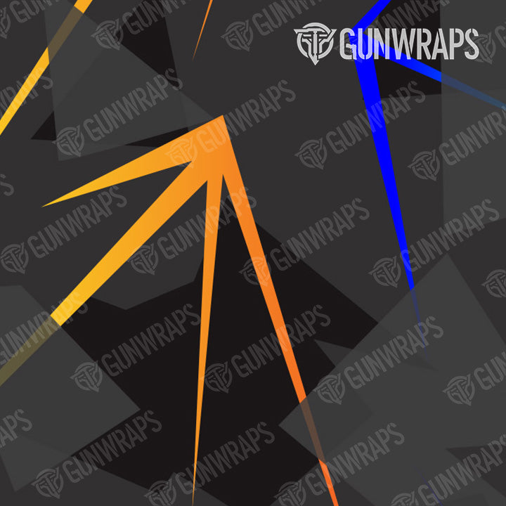 AK 47 Shattered Laser Elite Black Fire & Ice Gun Skin Vinyl Wrap on Sale