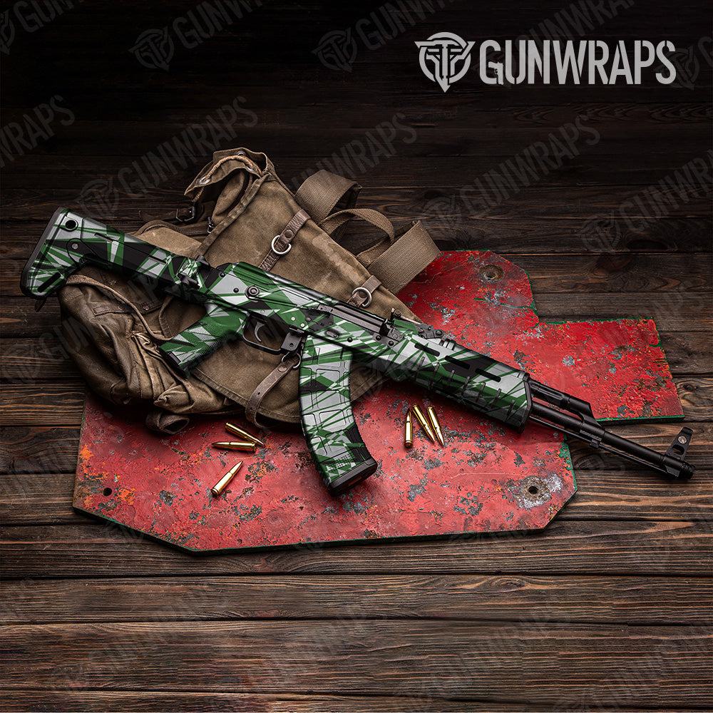 AK 47 Sharp Green Tiger Camo Gun Skin Vinyl Wrap
