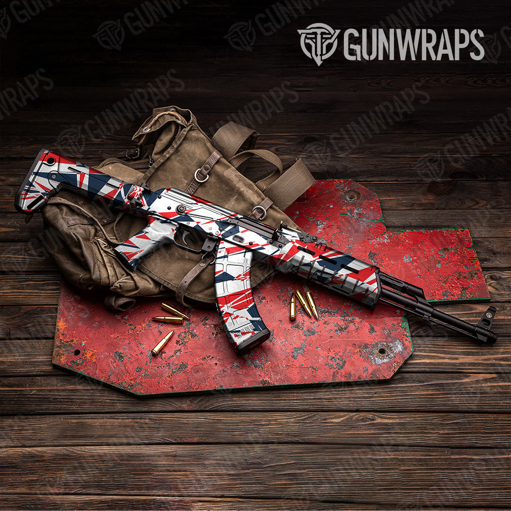 AK 47 Sharp America Camo Gun Skin Vinyl Wrap