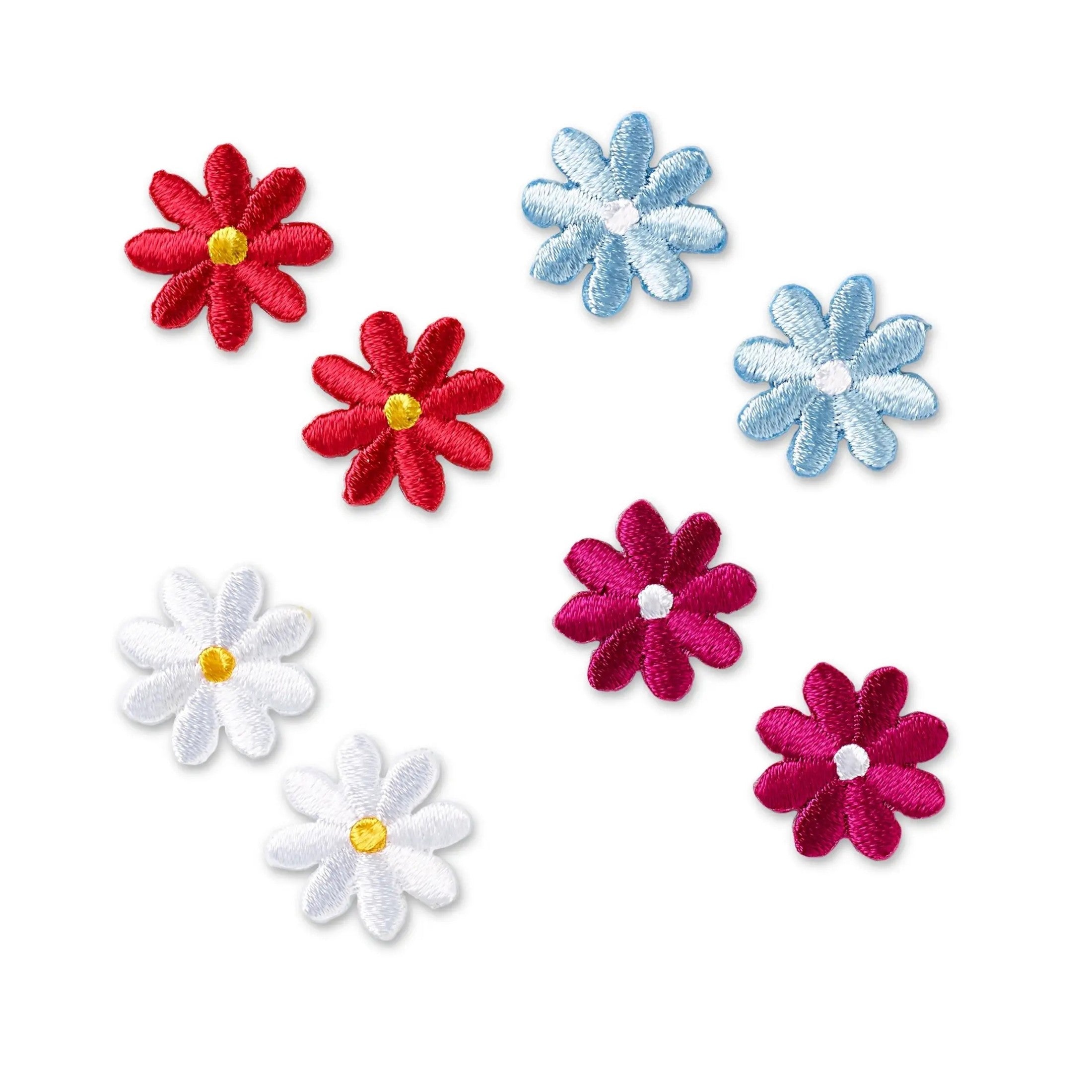 Applique, Multicolored Flowers, 8 pc