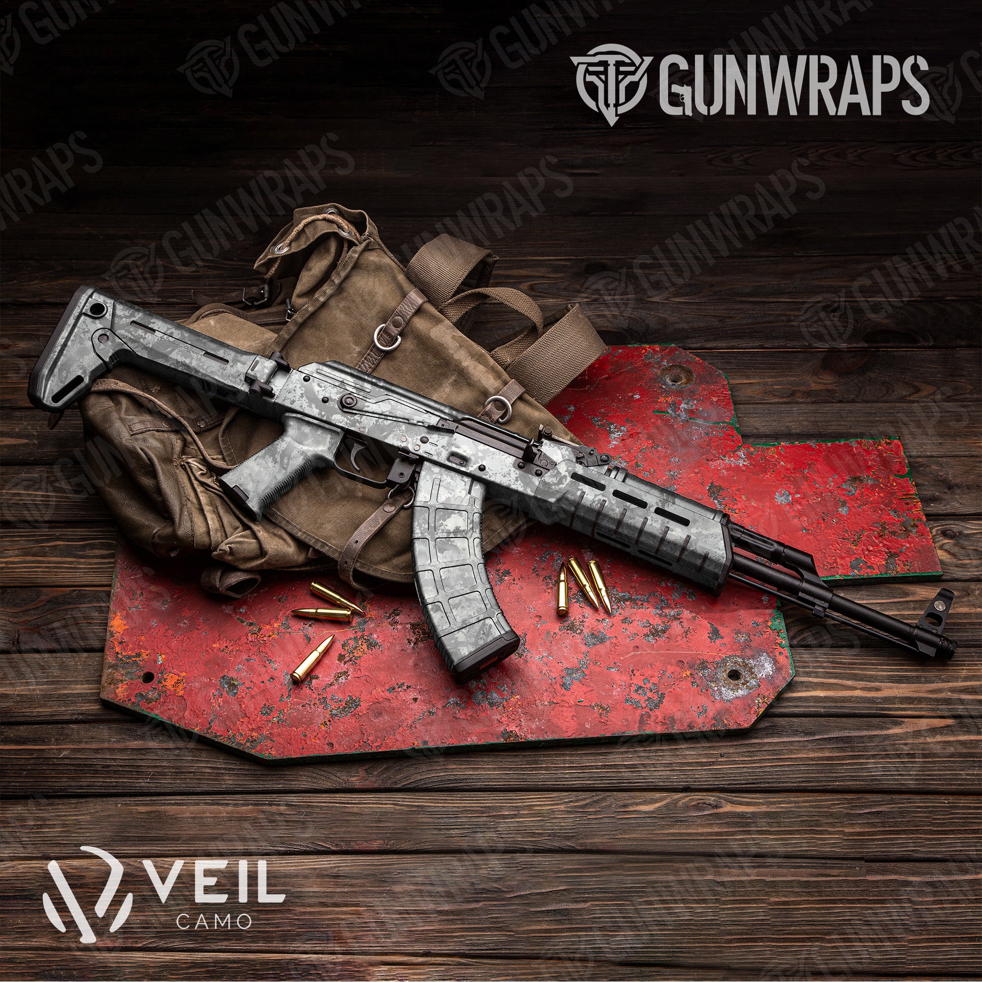 AK 47 Veil Stoke Whiteout Camo Gun Skin Vinyl Wrap Online now