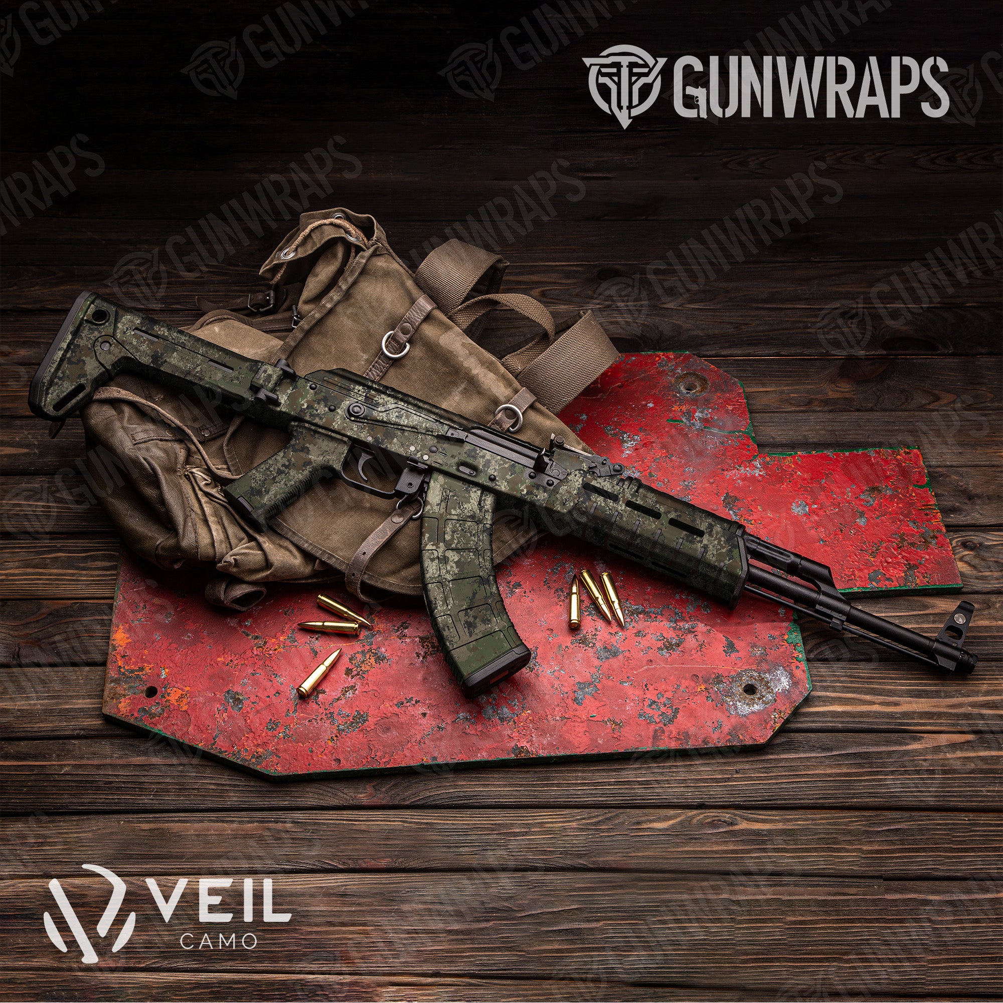 AK 47 Veil Stalker Camo Gun Skin Vinyl Wrap