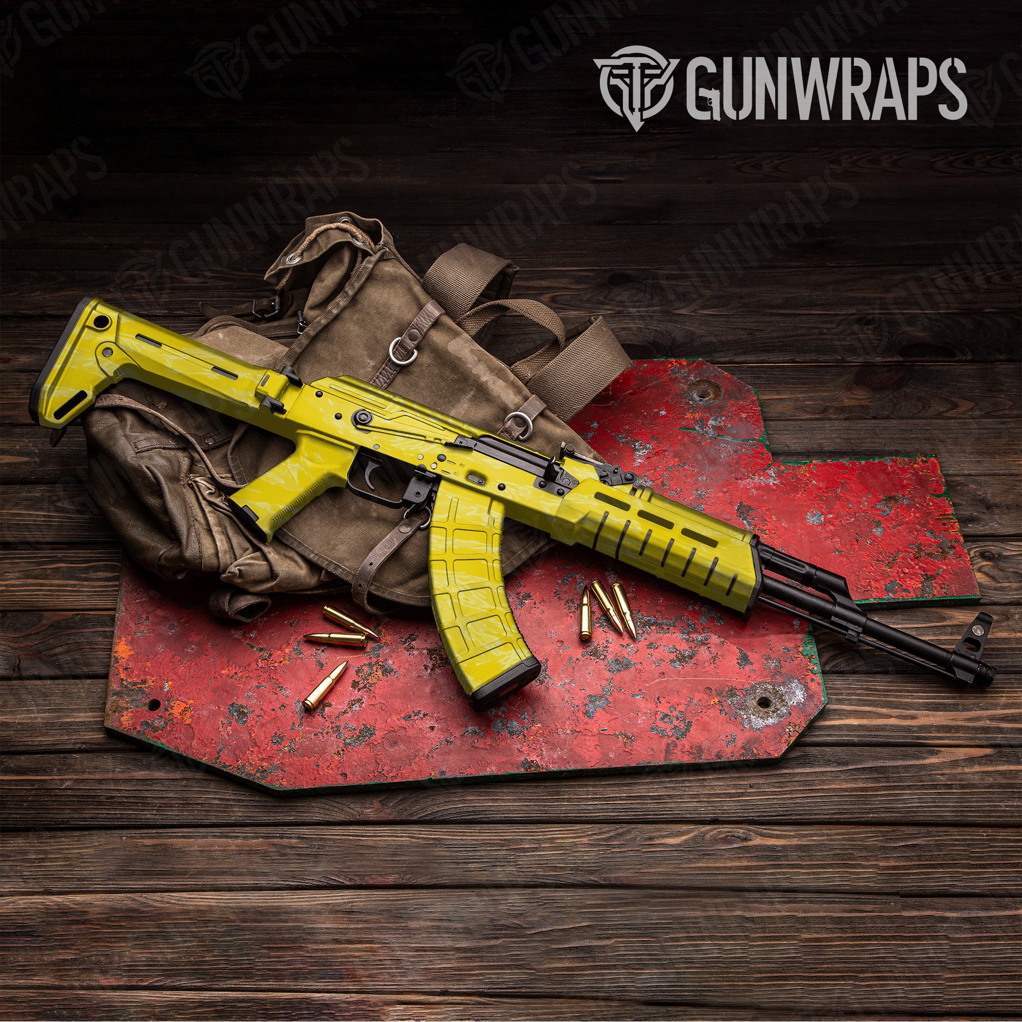 AK 47 Vietnam Tiger Stripe Elite Yellow Gun Skin Vinyl Wrap