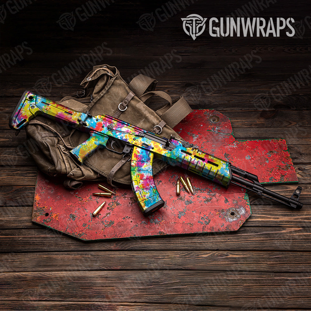 AK 47 Tie Dye Classic Gun Skin Vinyl Wrap