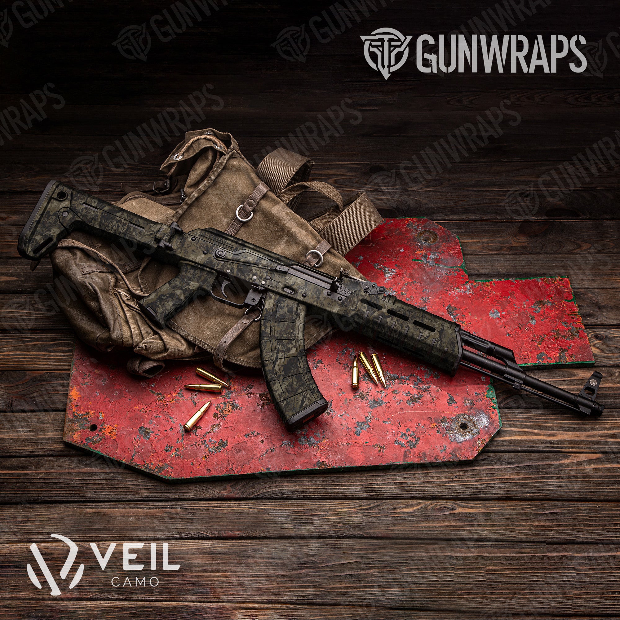 AK 47 Veil Torrent Camo Gun Skin Vinyl Wrap on Sale