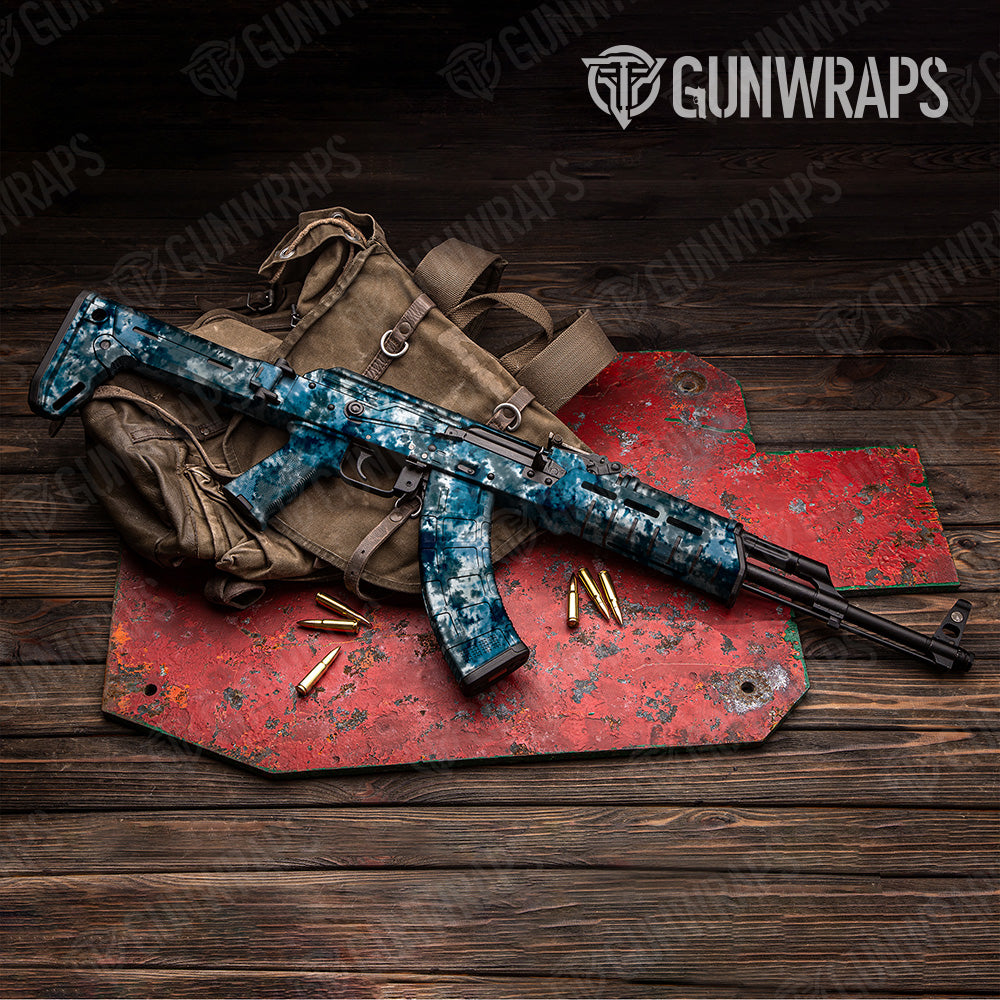 AK 47 Tie Dye Acid Wash Gun Skin Vinyl Wrap