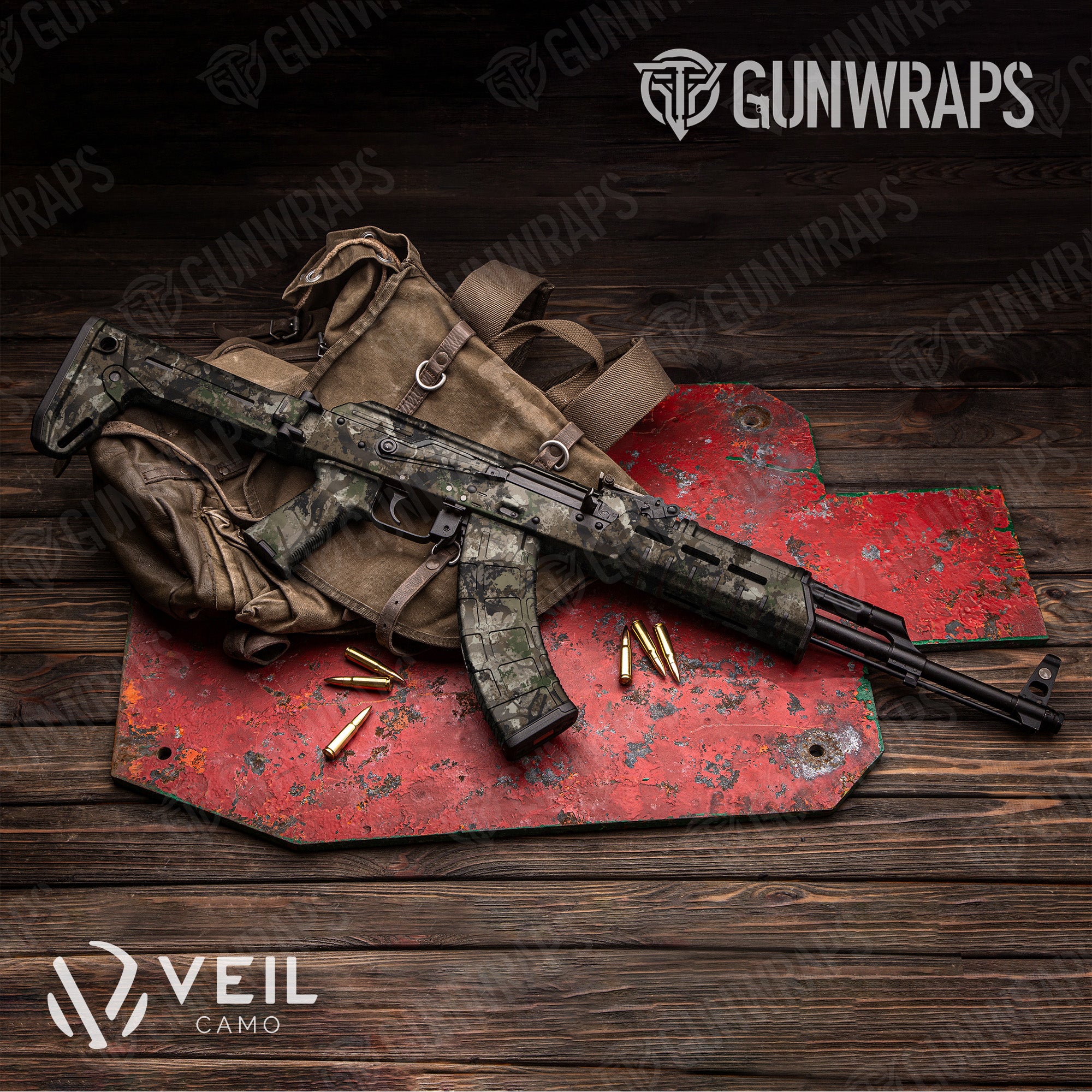 AK 47 Veil Stoke Flat Camo Gun Skin Vinyl Wrap Online