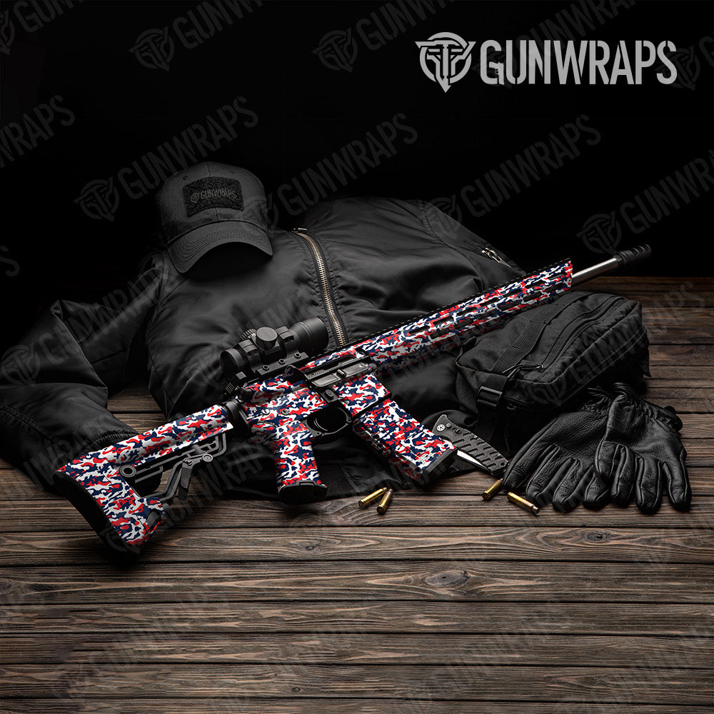 AR 15 Classic America Camo Gun Skin Vinyl Wrap Sale