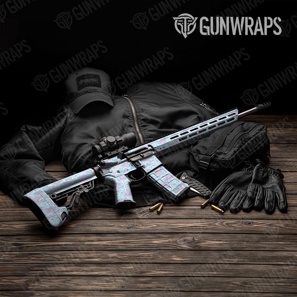 AR 15 Classic Cotton Candy Camo Gun Skin Vinyl Wrap Discount