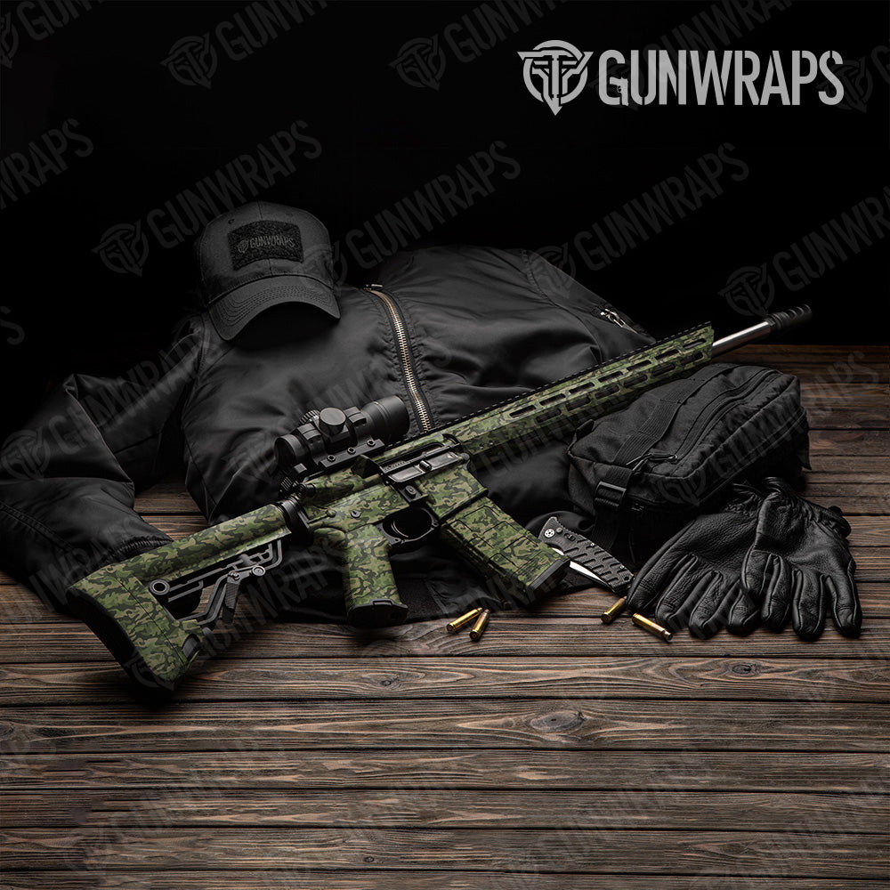 AR 15 Classic Army Green Camo Gun Skin Vinyl Wrap on Sale