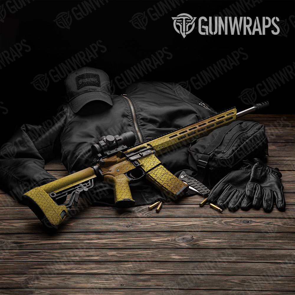 AR 15 Animal Print Diamondback Gun Skin Vinyl Wrap