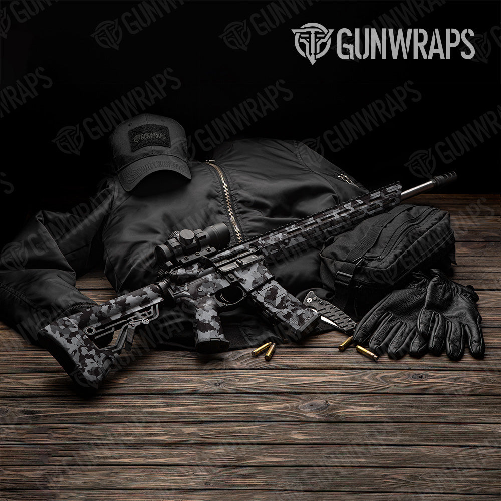 AR 15 Cumulus Midnight Camo Gun Skin Vinyl Wrap Sale